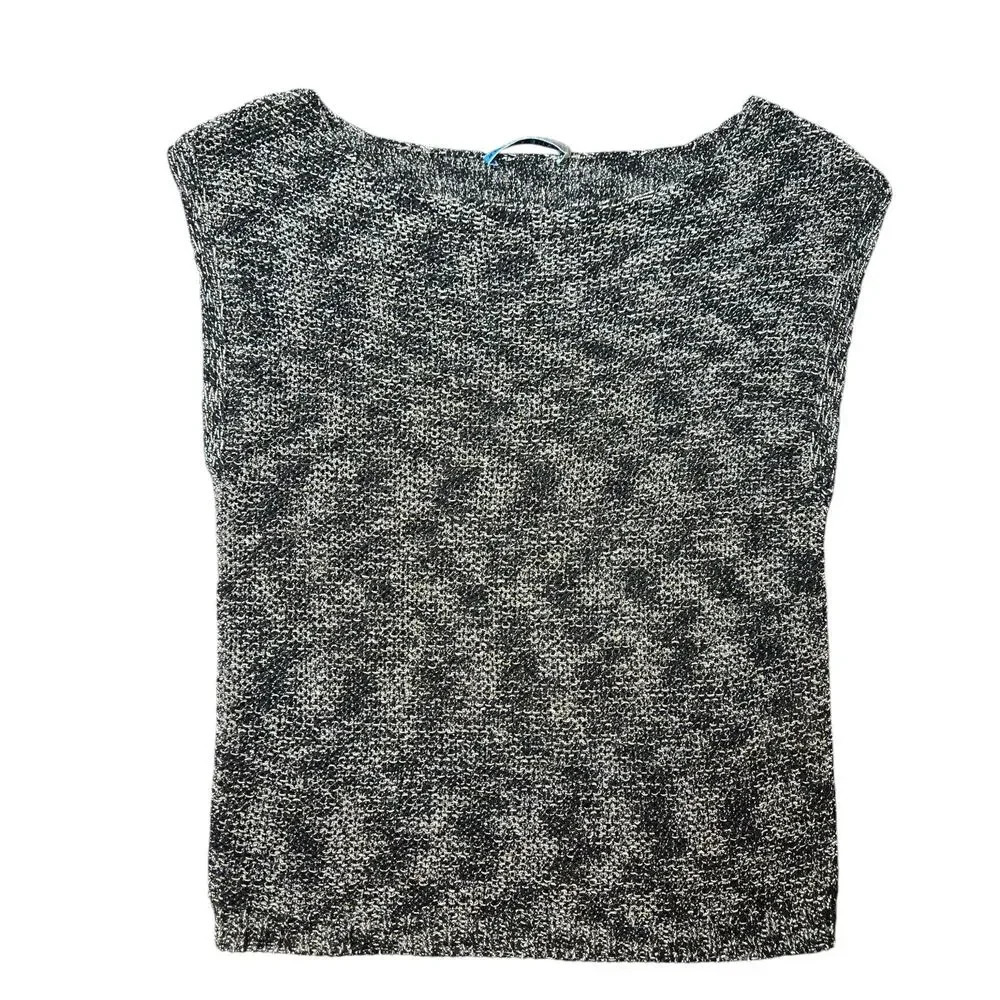 Alice & Olivia Black Knit Crop Tank Size: S